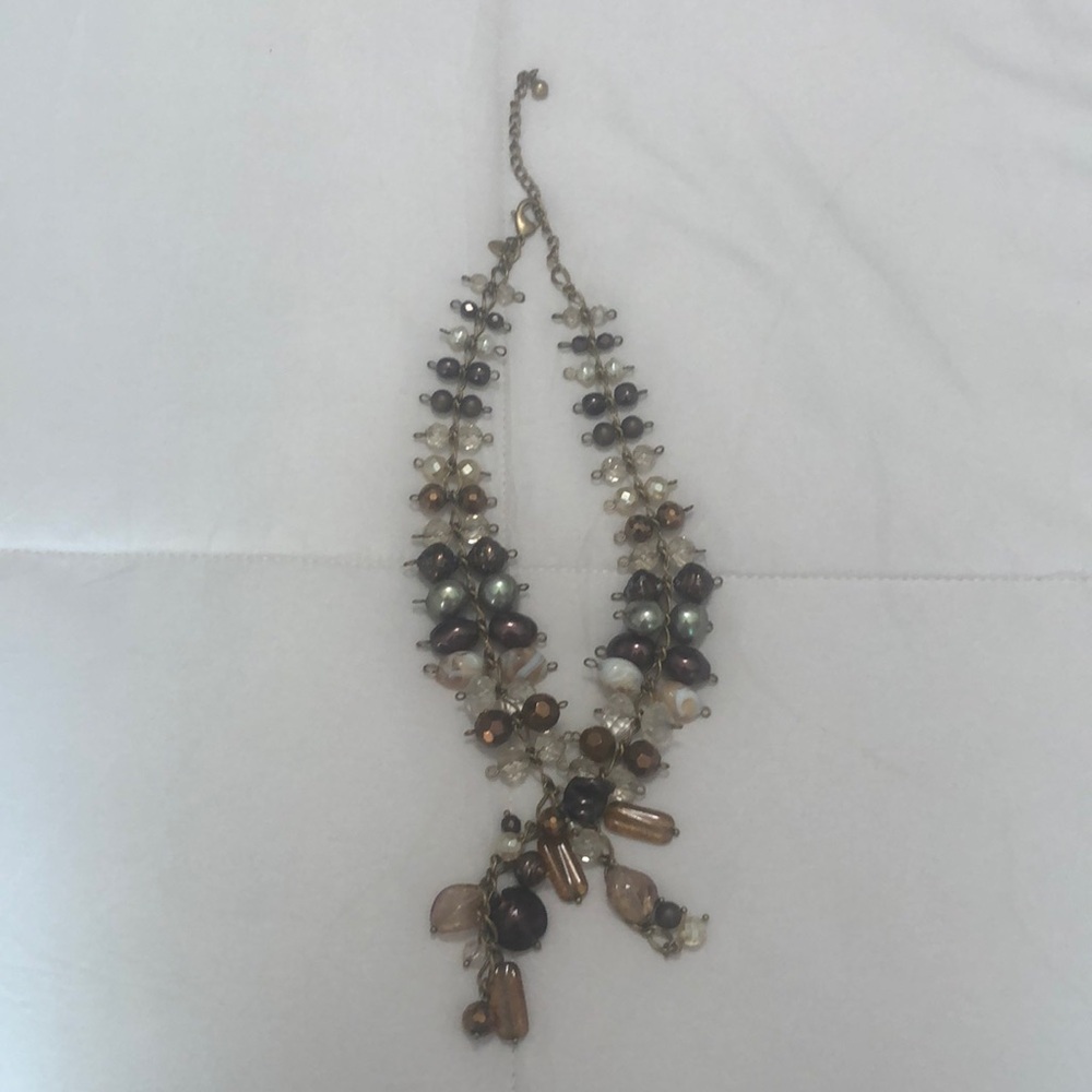 Chico’s Bronze Multicolored Beaded Necklace